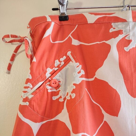 Anthropologie elevenses Floral Wrap Skirt Abstract Artsy Nature Boho Size 12 - Picture 4 of 7